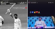 KL Rahul's wife Athiya and father-in-law Suniel Shetty's Instagram stories.
